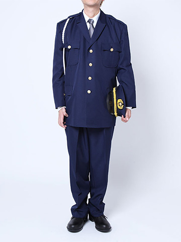 警察官の衣装を着用した写真（ホワイトシャツ）