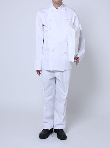 シェフの衣装を着用した写真（男性）